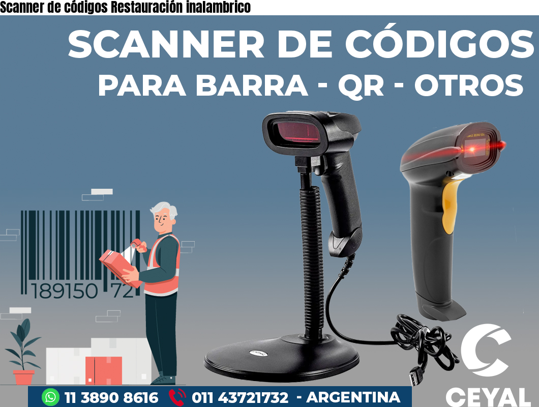 Scanner de códigos Restauración inalambrico