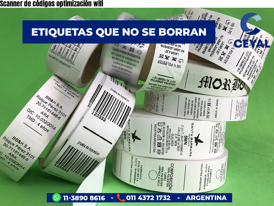 Scanner de códigos optimización wifi