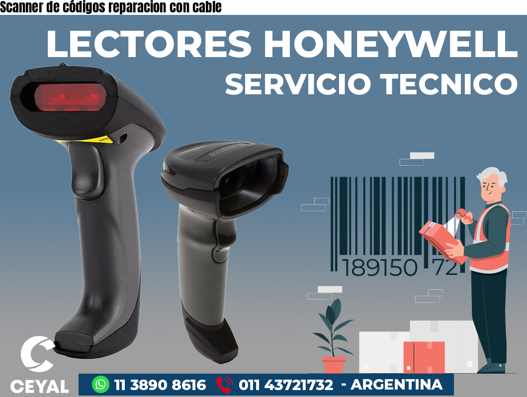 Scanner de códigos reparacion con cable