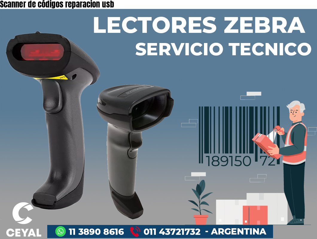 Scanner de códigos reparacion usb