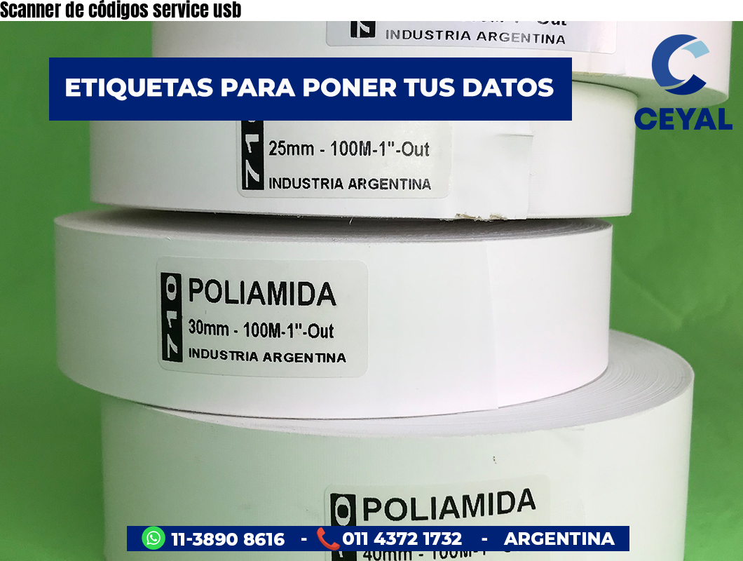 Scanner de códigos service usb