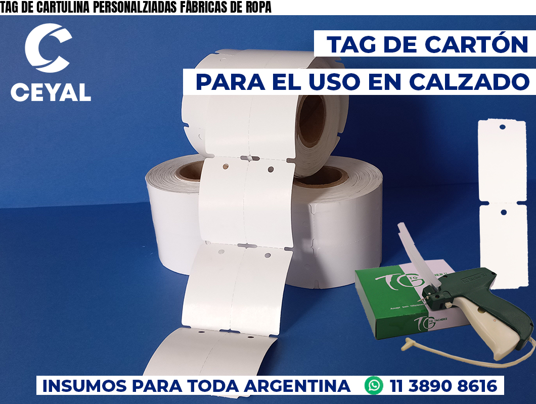 TAG DE CARTULINA PERSONALZIADAS FÁBRICAS DE ROPA