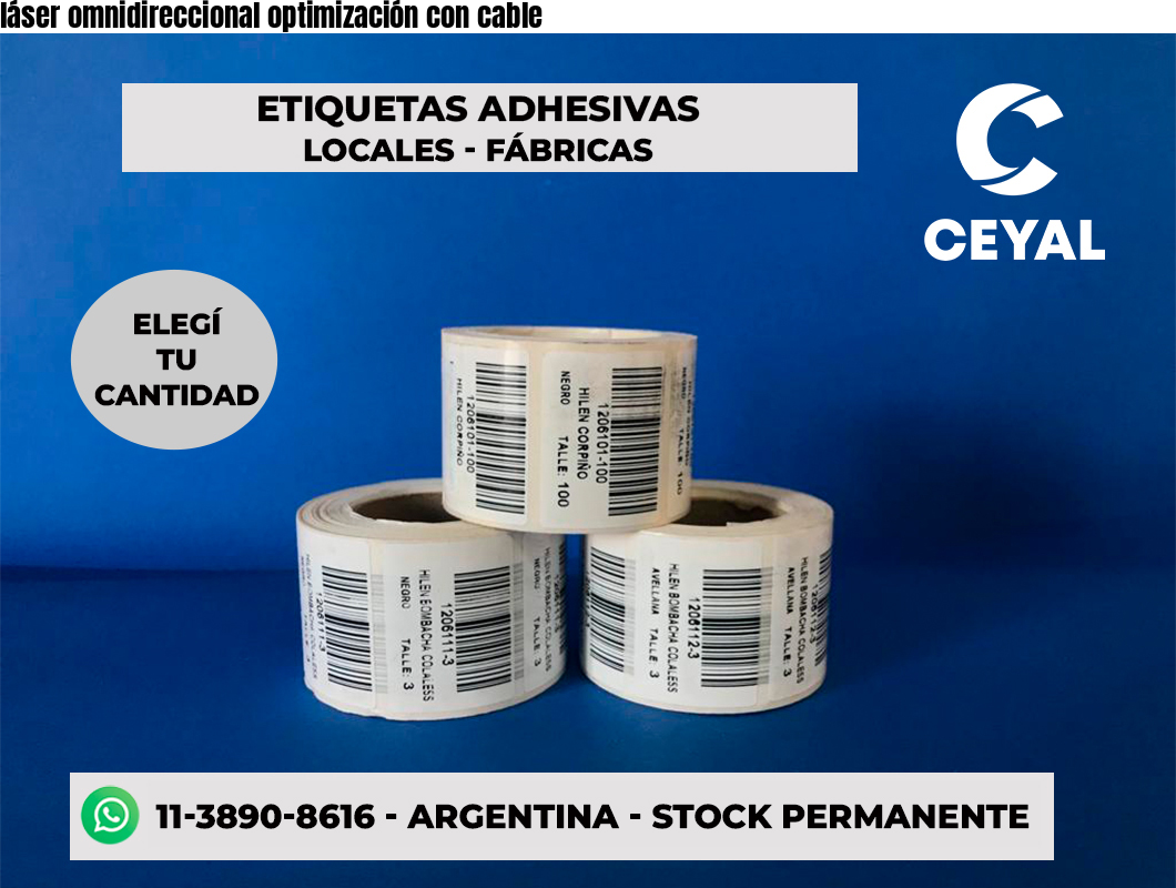 láser omnidireccional optimización con cable