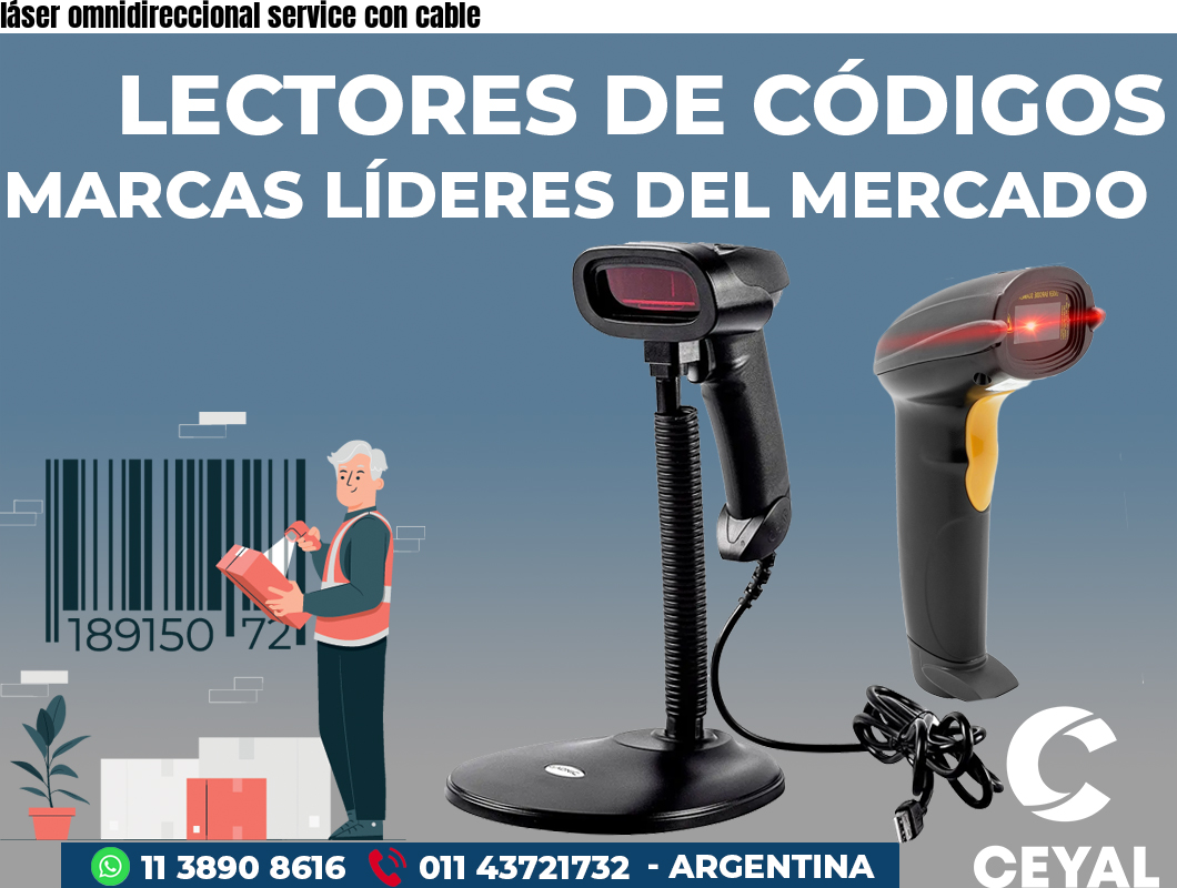 láser omnidireccional service con cable