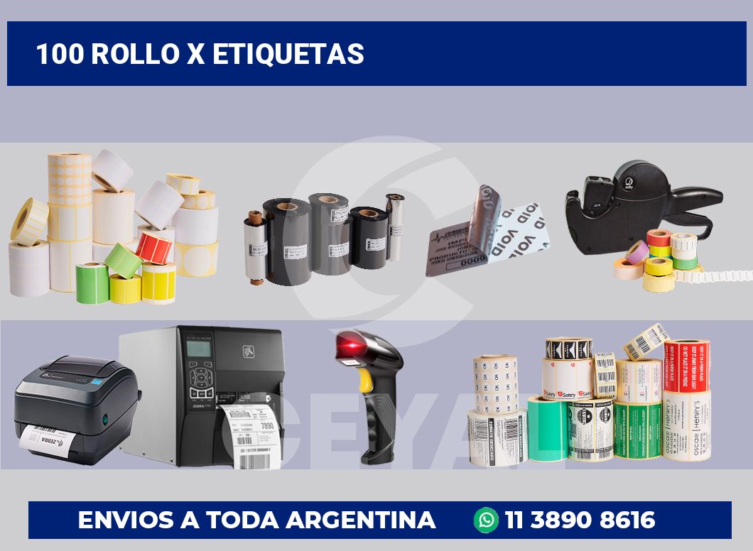 100 Rollo x etiquetas