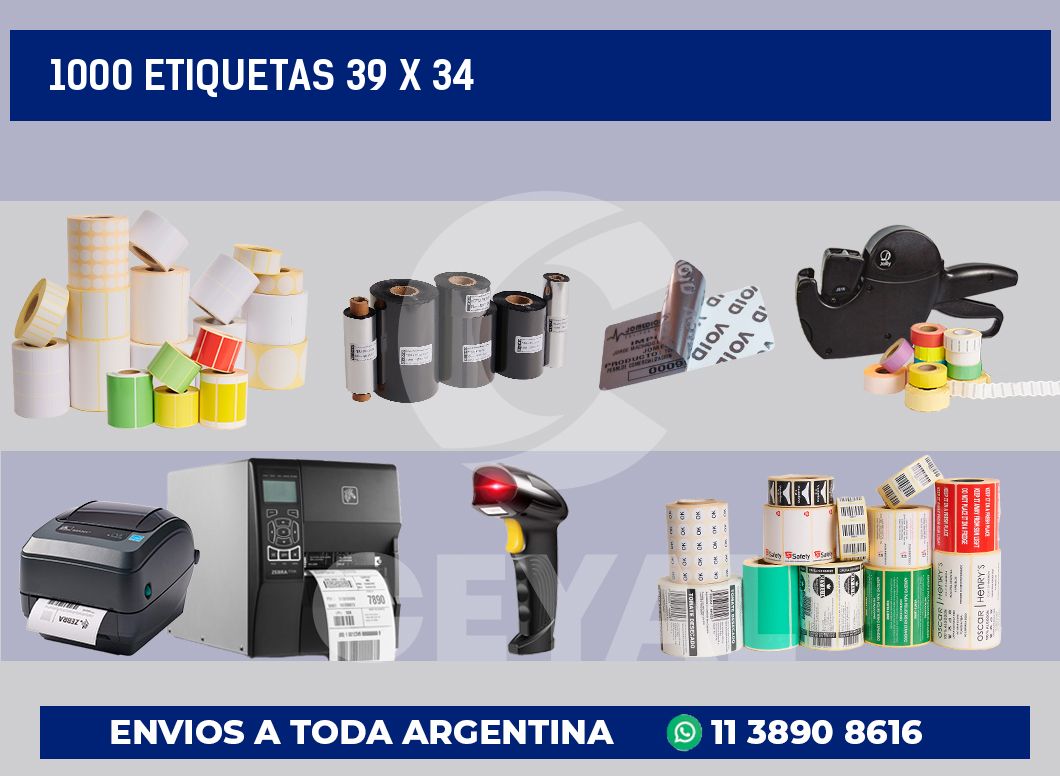1000 etiquetas 39 x 34