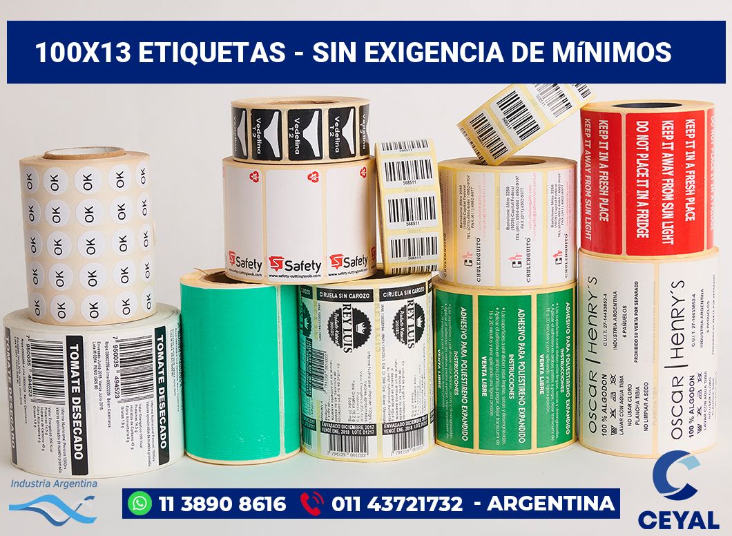 100×13 Etiquetas