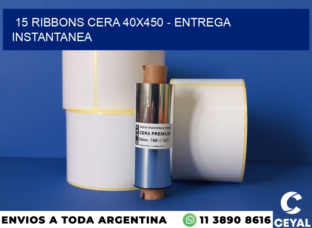 15 Ribbons cera 40×450 – entrega instantanea