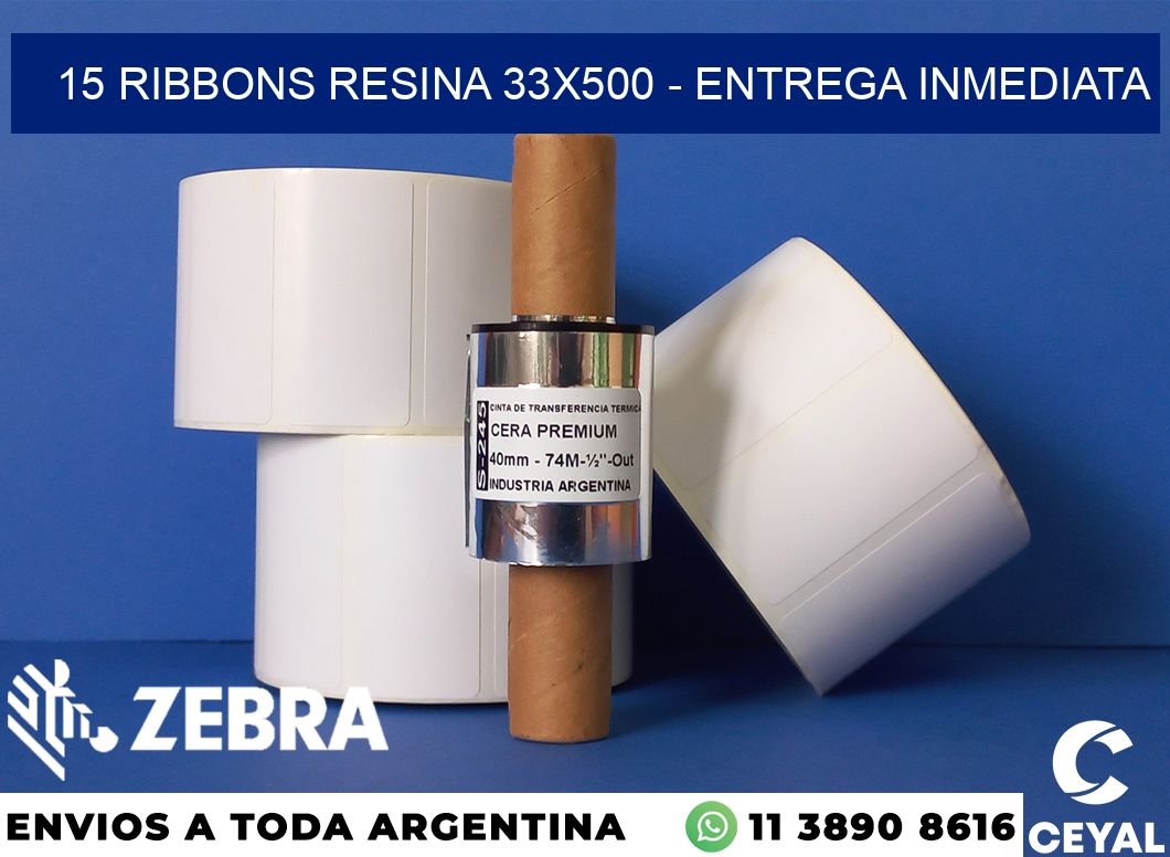 15 Ribbons resina 33x500 - Entrega inmediata
