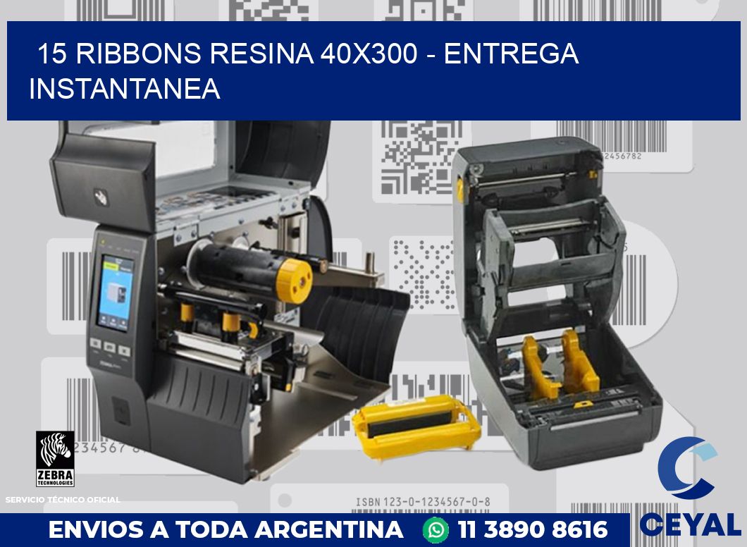 15 Ribbons resina 40x300 - entrega instantanea