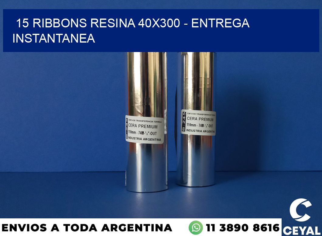 15 Ribbons resina 40×300 – entrega instantanea