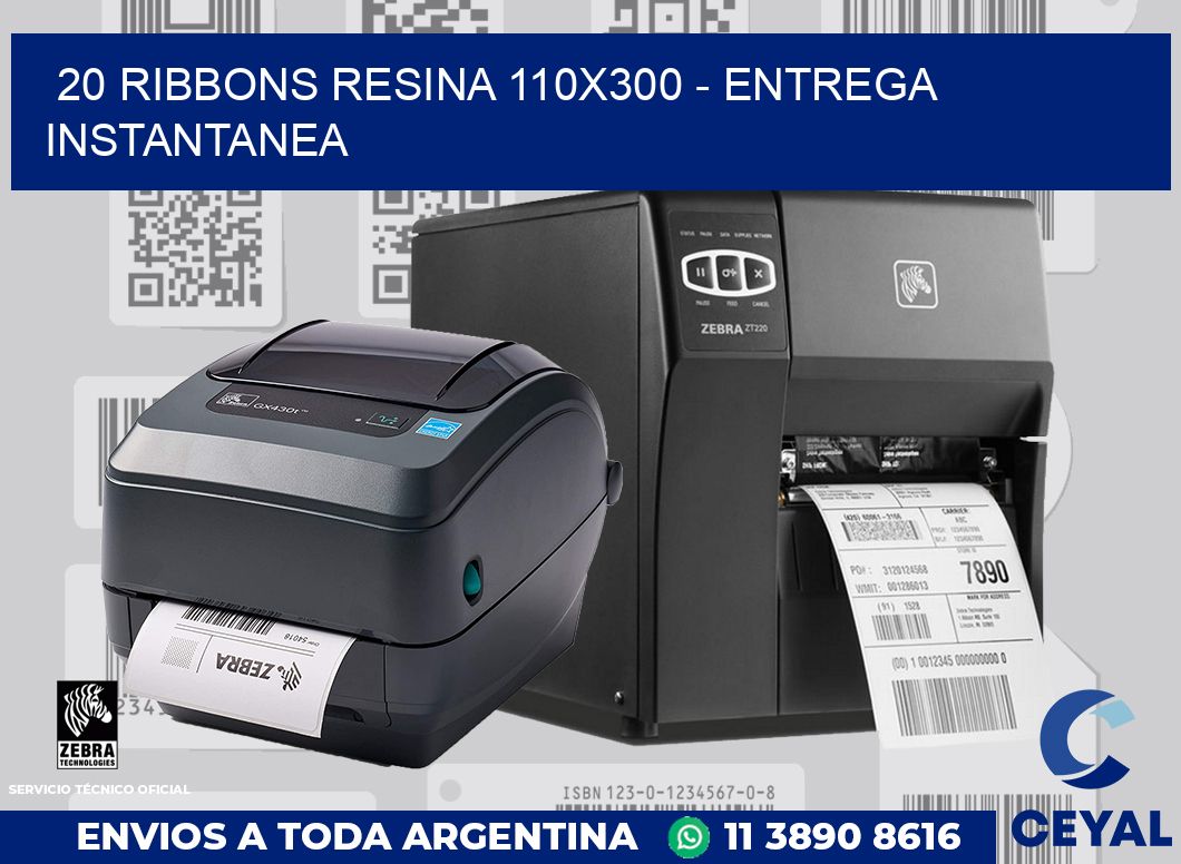 20 Ribbons resina 110x300 - entrega instantanea