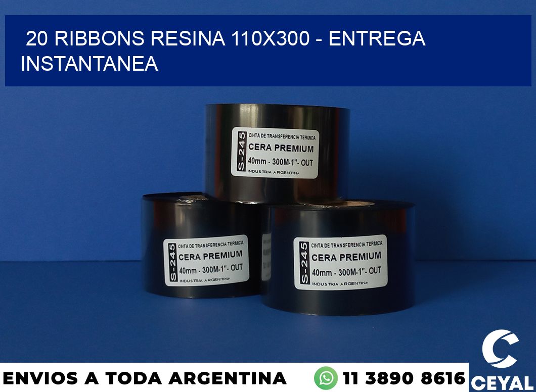 20 Ribbons resina 110×300 – entrega instantanea