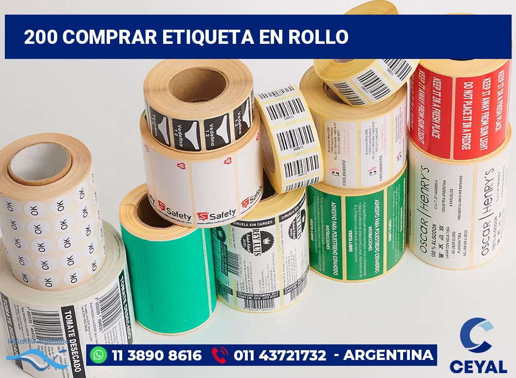 200 Comprar etiqueta en rollo