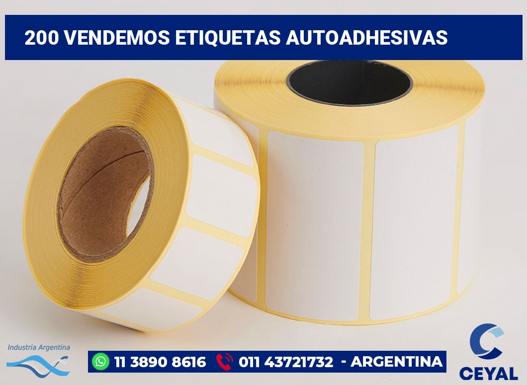 200 Vendemos etiquetas autoadhesivas