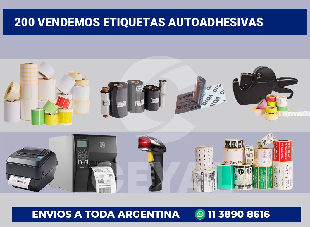 200 Vendemos etiquetas autoadhesivas