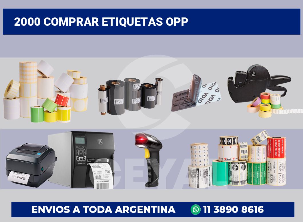 2000 Comprar etiquetas opp