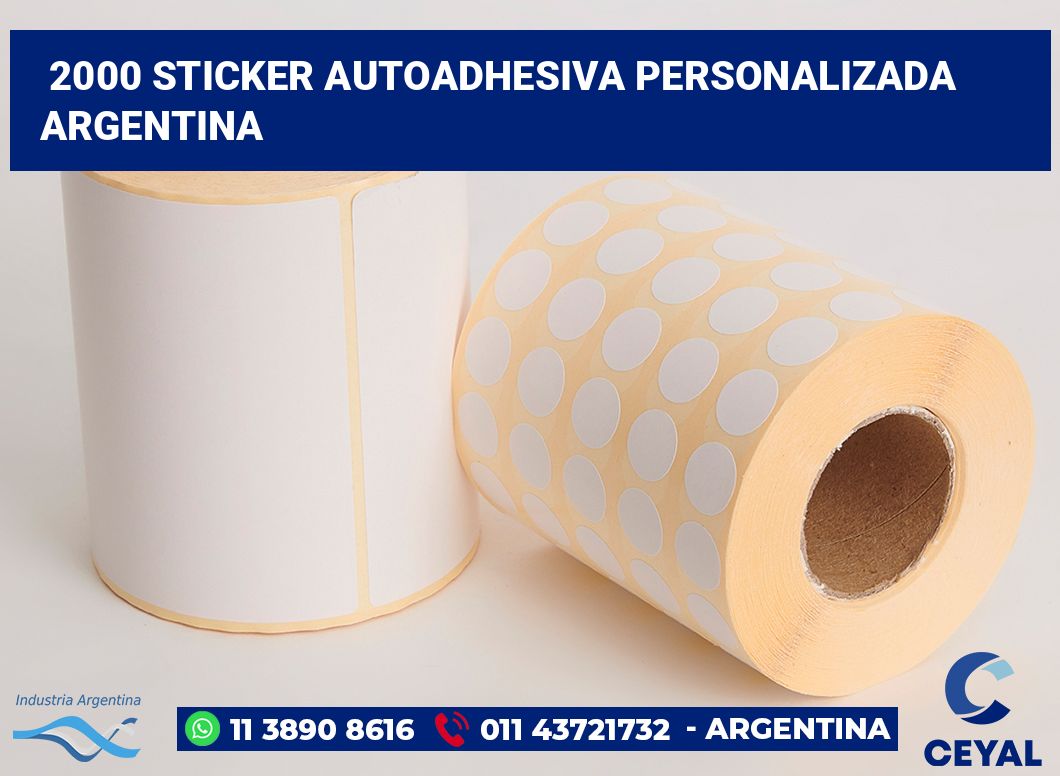 2000 Sticker autoadhesiva personalizada argentina