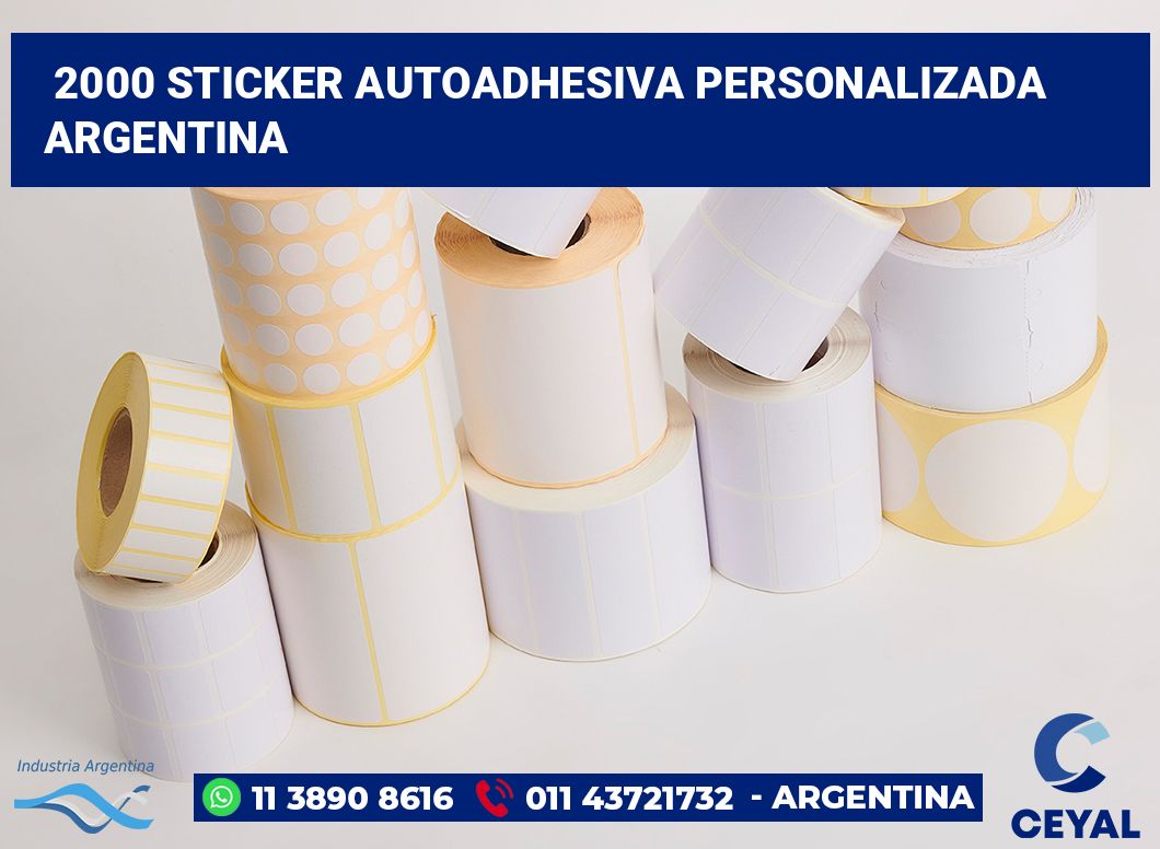2000 Sticker autoadhesiva personalizada argentina