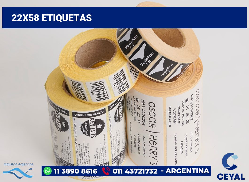 22x58 Etiquetas