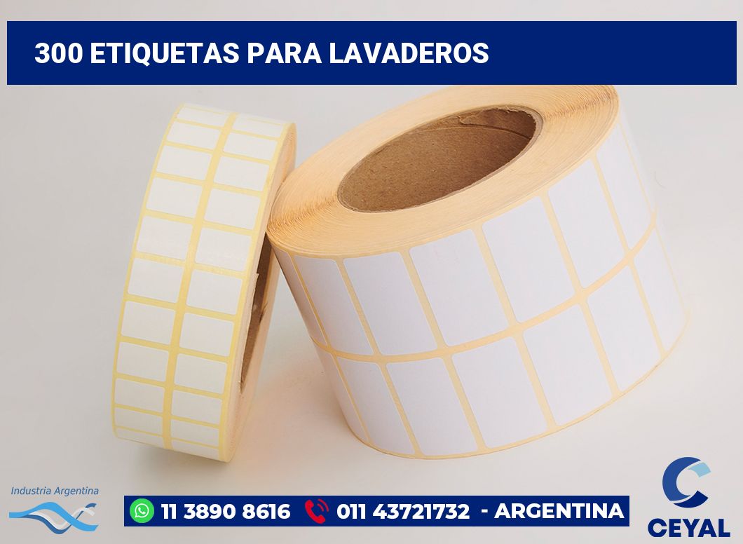 300 Etiquetas para lavaderos