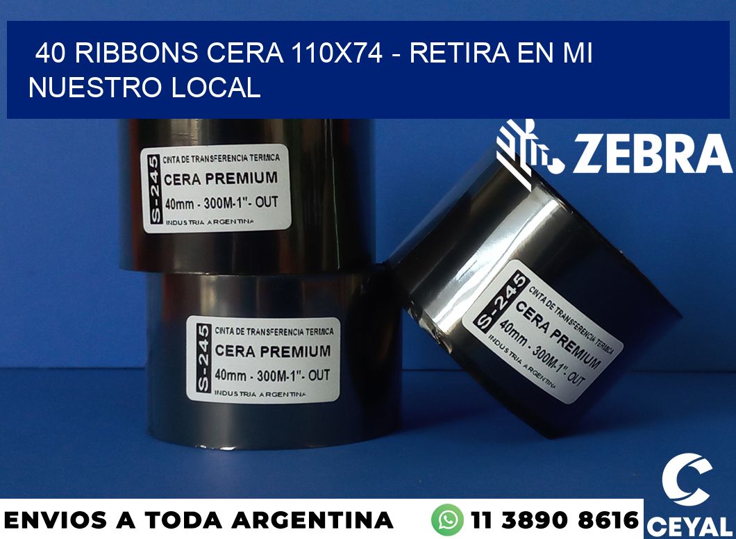 40 Ribbons cera 110x74 - retira en mi nuestro local