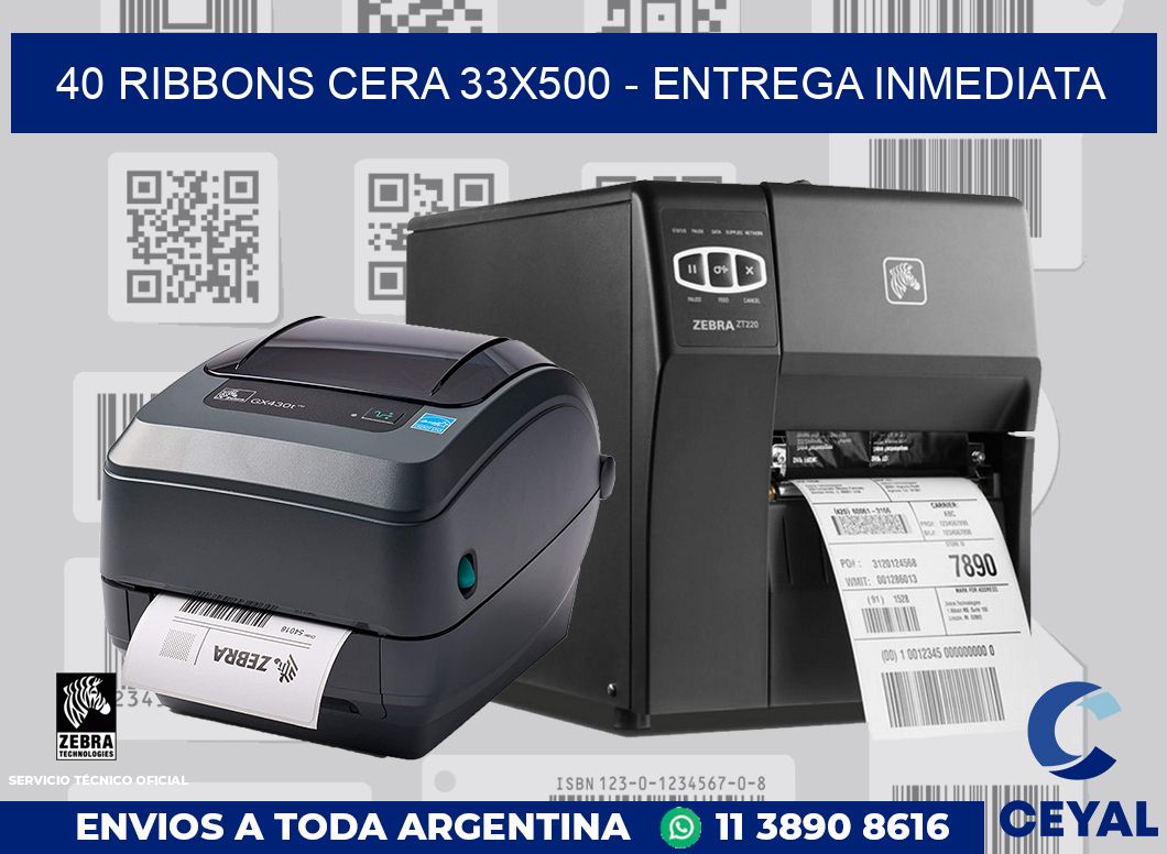 40 Ribbons cera 33x500 - Entrega inmediata