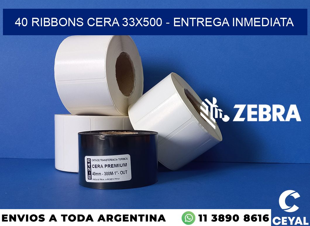 40 Ribbons cera 33x500 - Entrega inmediata