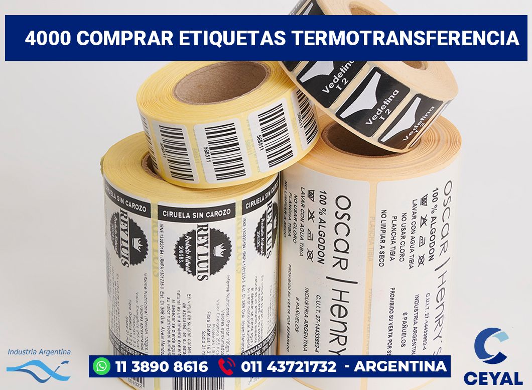4000 Comprar etiquetas termotransferencia