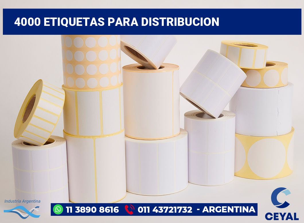 4000 Etiquetas para distribucion