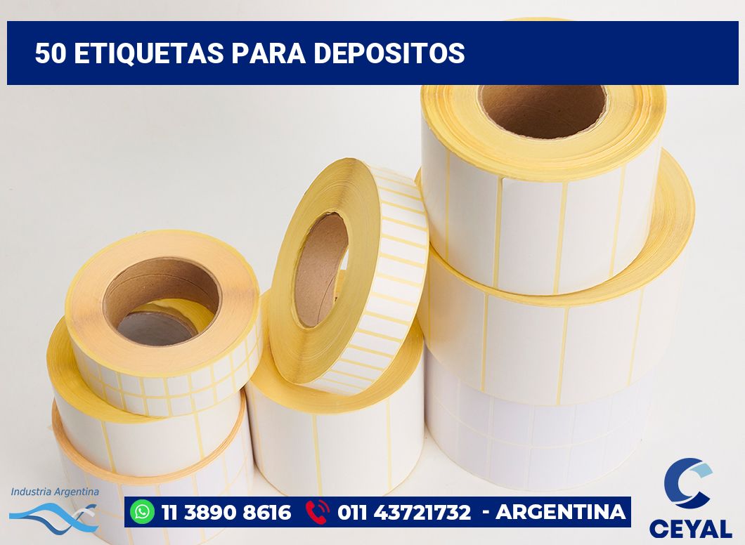 50 Etiquetas para depositos