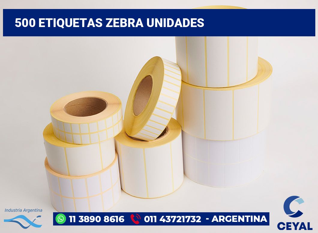 500 Etiquetas zebra unidades