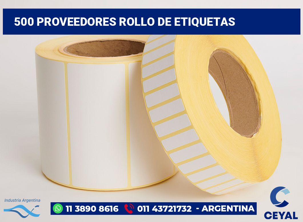 500 Proveedores rollo de etiquetas