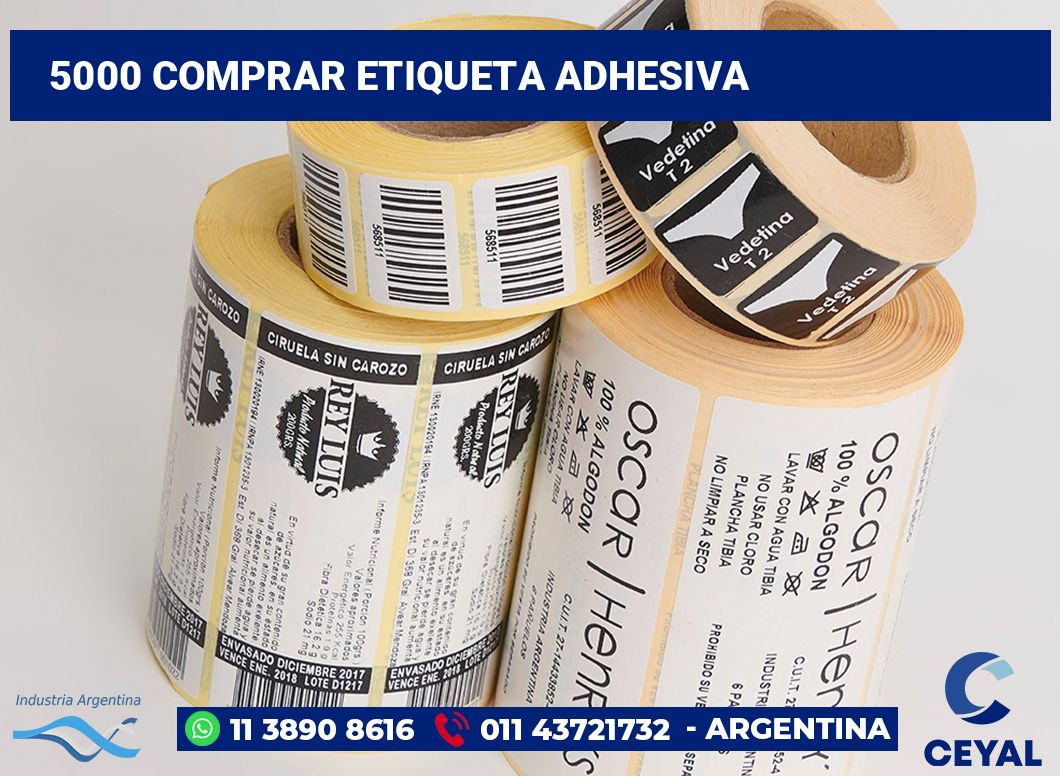 5000 Comprar etiqueta adhesiva