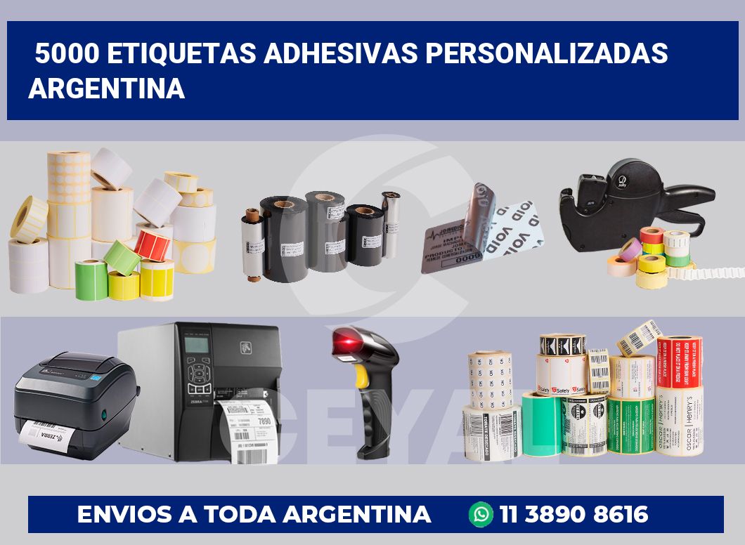 5000 Etiquetas adhesivas personalizadas argentina