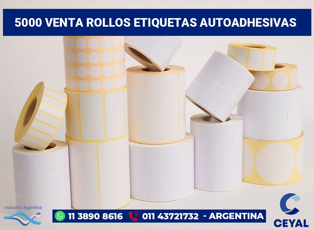 5000 Venta rollos etiquetas autoadhesivas