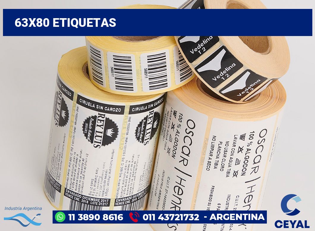 63x80 Etiquetas