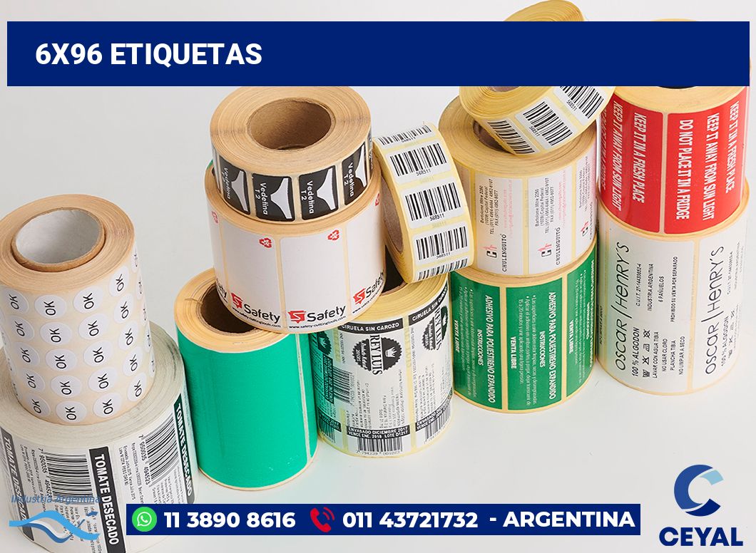 6x96 Etiquetas