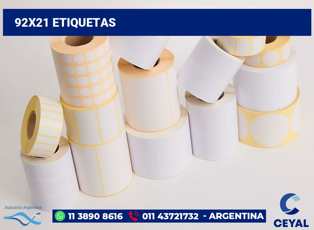 92x21 Etiquetas