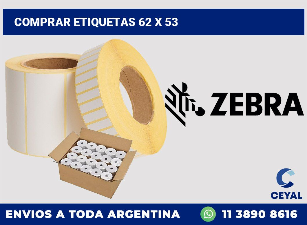 Comprar etiquetas 62 x 53