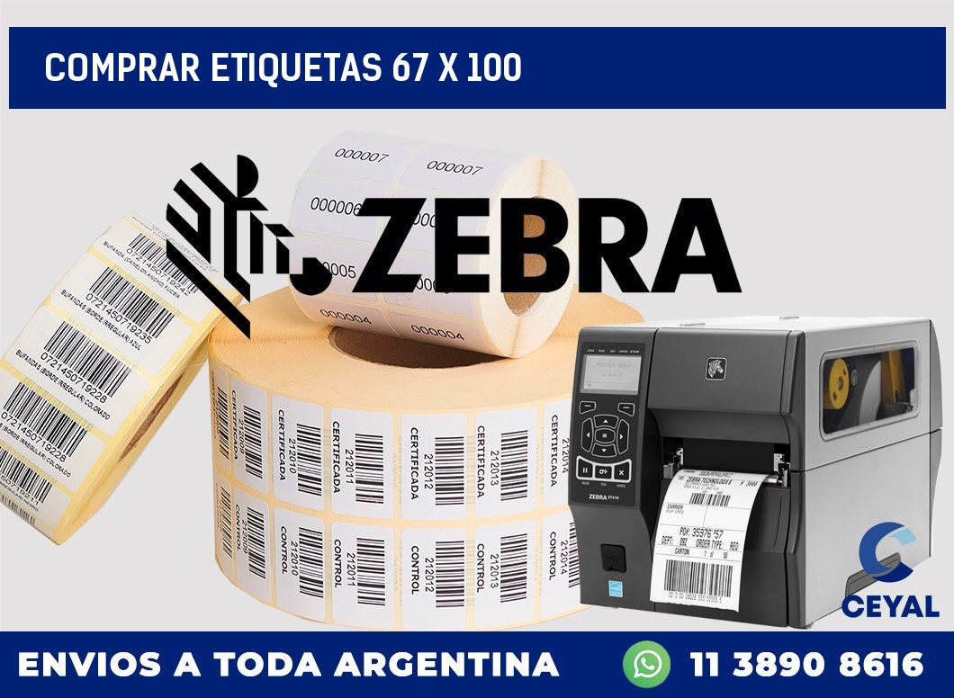 Comprar etiquetas 67 x 100