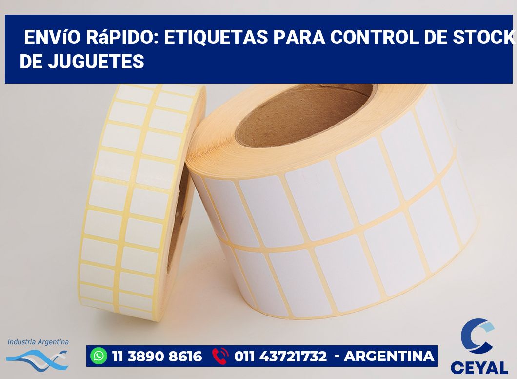 Envío Rápido: Etiquetas para Control de Stock de Juguetes