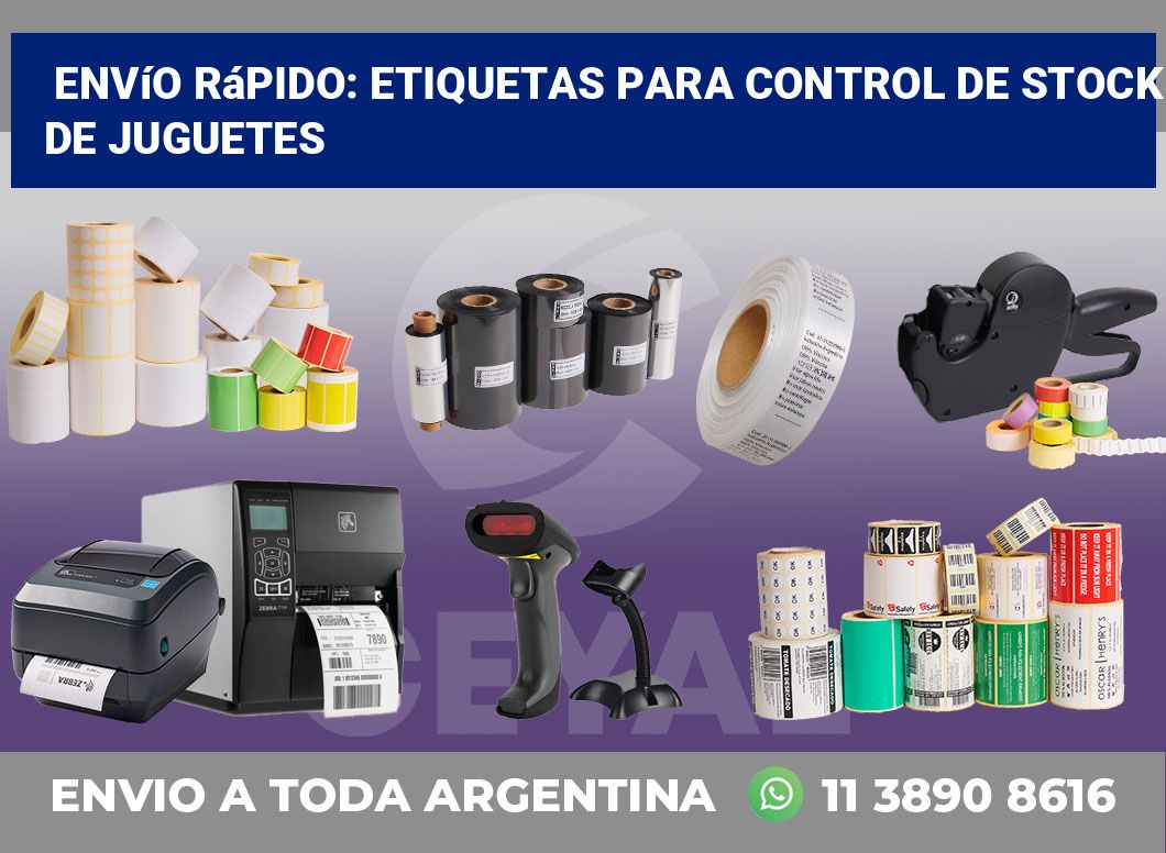 Envío Rápido: Etiquetas para Control de Stock de Juguetes
