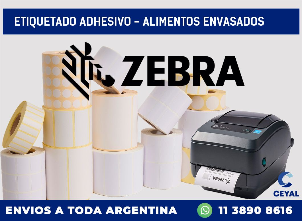 Etiquetado adhesivo – alimentos envasados