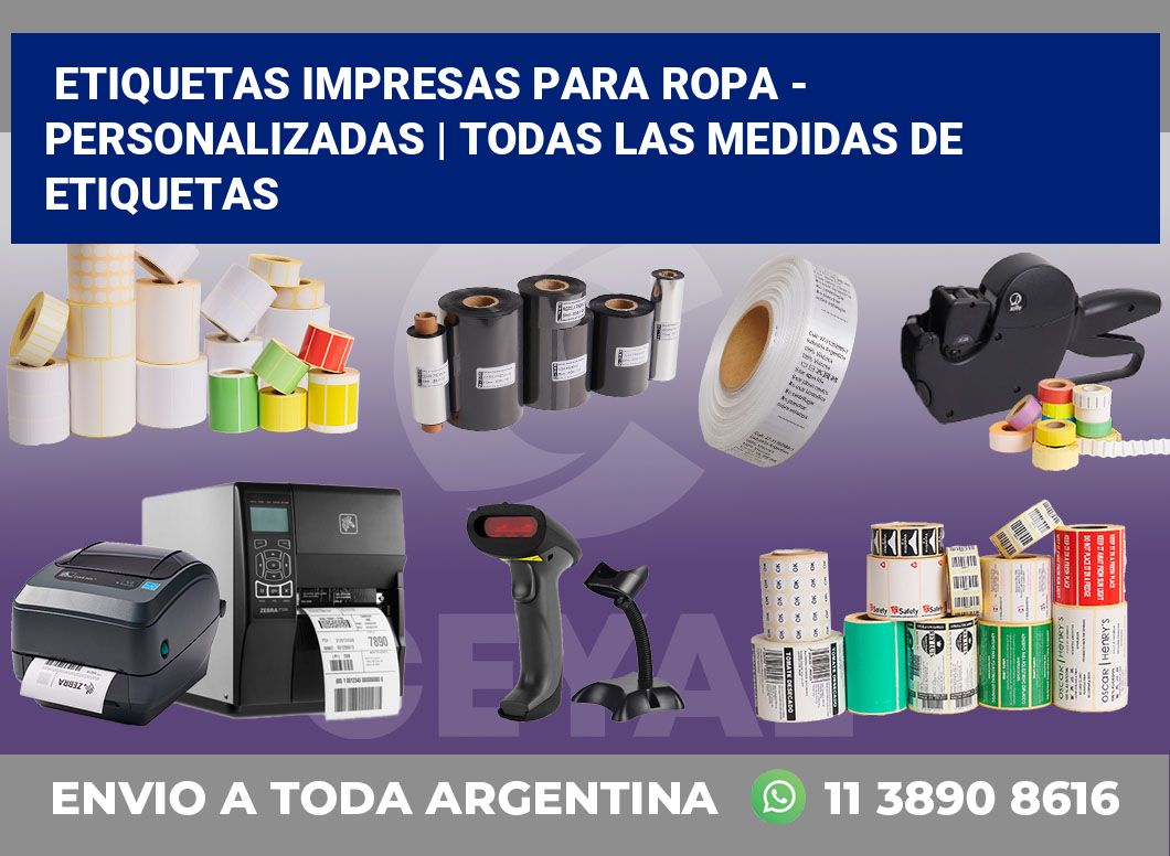 Etiquetas Impresas para ropa – Personalizadas | Todas las medidas de etiquetas