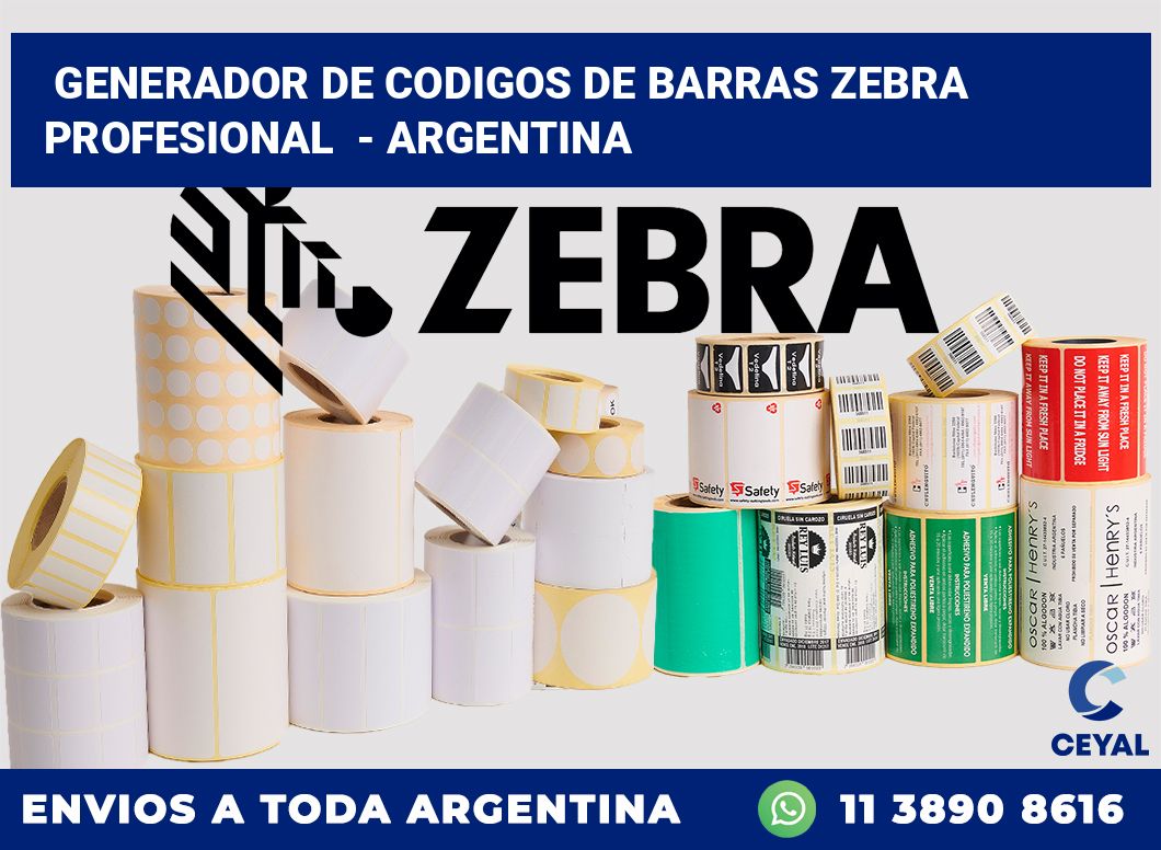 Generador de codigos de barras zebra profesional  – Argentina