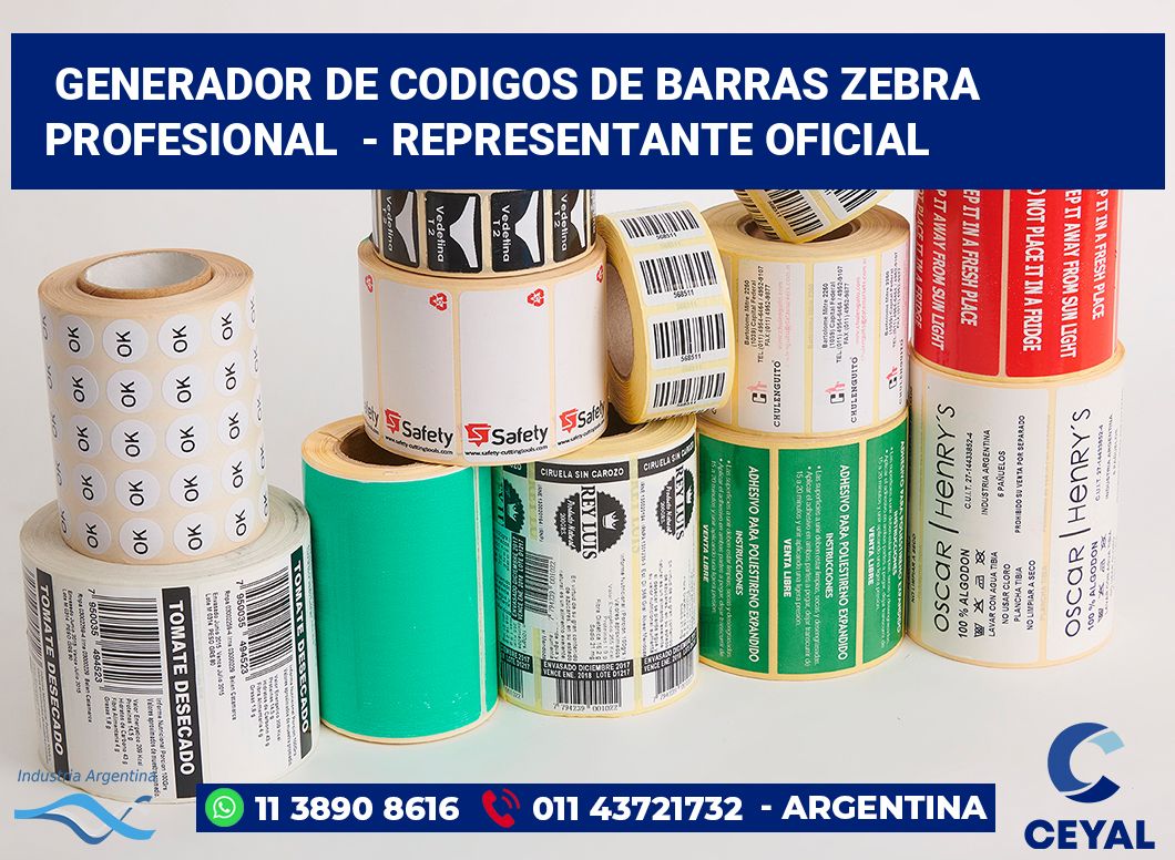 Generador de codigos de barras zebra profesional - Representante oficial