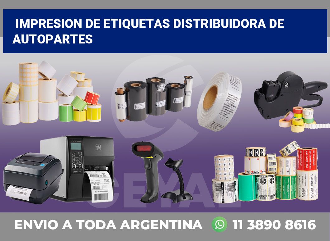 Impresion de etiquetas Distribuidora de autopartes