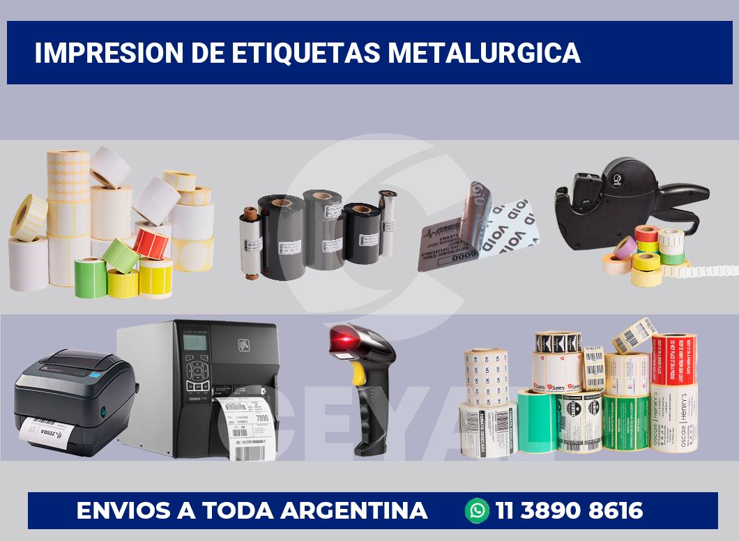 Impresion de etiquetas Metalurgica
