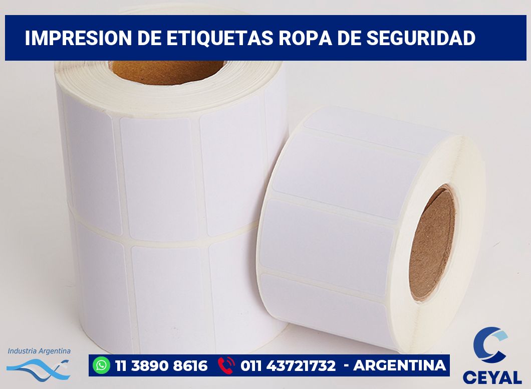 Impresion de etiquetas Ropa de seguridad